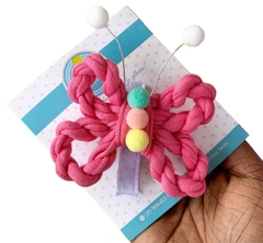 Hairclip borboleta fio de malha
