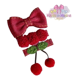 kit Hairclip cereja