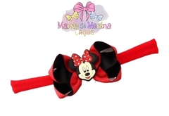 Laçinho Minnie na faixinha para bebê TAM PP