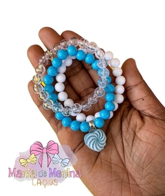 Kit pulseiras Jujuba - Mania de Menina Laços