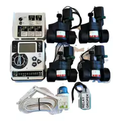 Sistema Riego Automático Kit 6 Zonas Progr+valv 911+sens+relay - comprar online