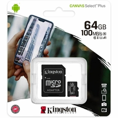 Memoria Micro SD Kingston 64GB 100MB Speed