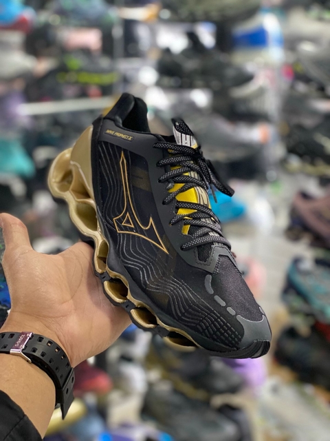 Mizuno Wave Prophecy 11 ブラック/ゴールド Mizuno Men's Running Shoes Wave Prophecy 11 Black x Gold