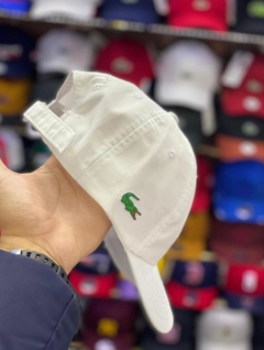 Bone lacoste sport jacaré lateral - Branco - comprar online
