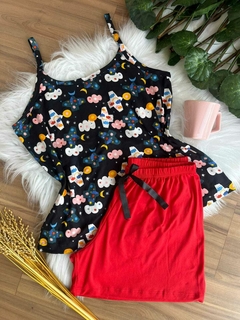 Pijama Camila Suede Alça