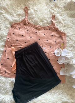 Pijama Camila Suede Alça