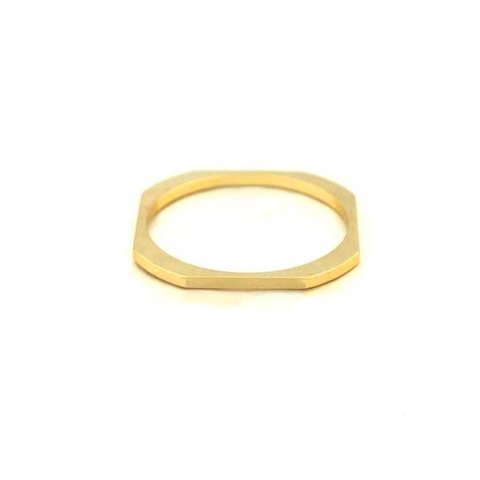 Anel Quadrado Banho de Ouro 18k AC0104286