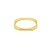 AC0104286 Anel Quadrado Banho de Ouro 18k