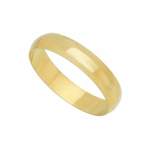 Aliança Abaulada Lisa Banho de Ouro 18k AC0106360