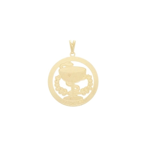 Pingente Profissão Farmácia Banho de Ouro 18k AC0303649