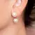 AC113 Brinco Ear Jacket Pérola Aço Inox