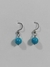 AC2100371 Brinco Pedra Natural Howlita Azul Turquesa Aço Inox - comprar online
