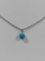 AC2100372 Colar Pedra Natural Howlita Azul Turquesa Aço Inox - comprar online