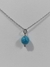AC2100382 Colar Pedra Natural Howlita Azul Turquesa Aço Inox - comprar online