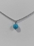 AC2100392 Colar Pedra Natural Howlita Azul Turquesa Aço Inox - comprar online