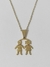 AC24539100 Colar Filhos 1 Menino e 1 Menina Banho de Ouro 18k na internet