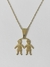 AC24539120 Colar Filhos 2 Meninos Banho de Ouro 18k na internet