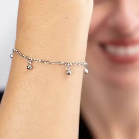 Pulseira com Pingente Bolinha Aço Inox 304L AC5118 - comprar online