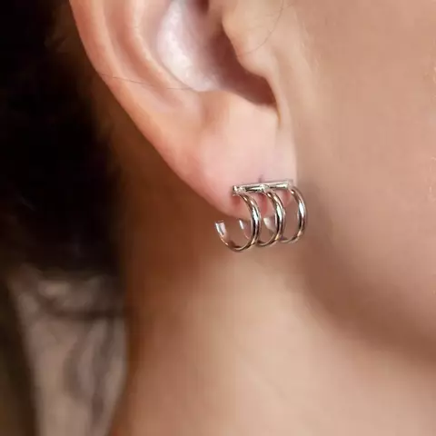 Brinco Ear Cuff Três Fios Aço Inox 304L AC680 - comprar online