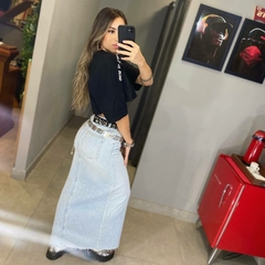 SAIA JEANS LONGA FENDA FRONTAL - comprar online