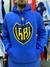 Buzo canguro de Boca Juniors en color azul con logo distintivo en el pecho.