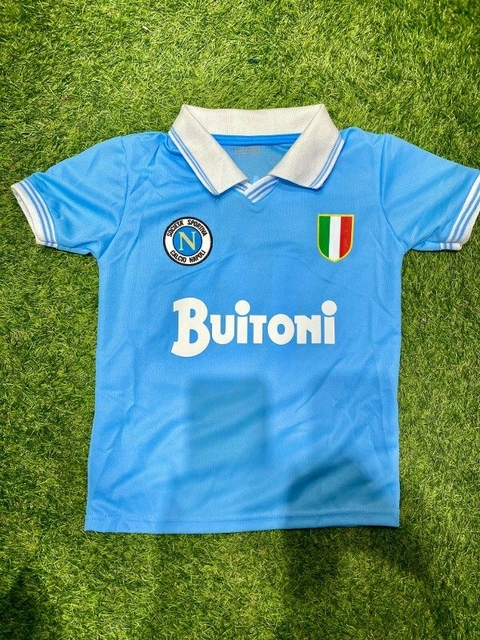 CAMISETA RETRO DEL NAPOLI "MARADONA" NIÑO