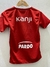 Camiseta de niño del Club Independiente, modelo titular 2024/2025, color rojo con detalles en blanco.