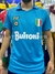Camiseta titular de Napoli 1986, color celeste, con el número 10 y el logo de Buitoni.