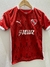 Camiseta de fútbol para niños del club Independiente, color rojo con detalles en blanco y logotipo del equipo.