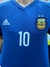 Camiseta suplente de la selección argentina, temporada 2015/16, con el número 10 y el escudo de la AFA.