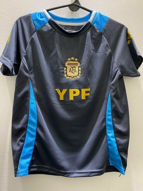 REMERA DE ENTRENAMIENTO GRIS DE ARGENTINA NIÑO