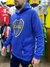 Buzo canguro de Boca Juniors en color azul con escudo frontal y detalles en amarillo.