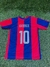 Camiseta de San Lorenzo titular "Barrios" para niño con diseño de rayas en azul y rojo.