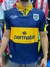 Camiseta retro de Boca Juniors, modelo Olan Maradona Parmalat 1996, con diseño en azul y amarillo.