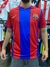 Camiseta retro del FC Barcelona de la temporada 2002/03, con colores rojo y azul, y escudo en el pecho.