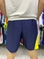 Vista trasera de un short retro de Boca Juniors en color azul marino con detalles amarillos.