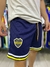 Short de Boca Juniors de Nike, color azul marino, con el escudo del club y detalles en amarillo y blanco.