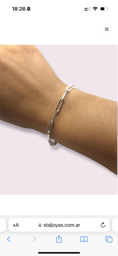 PULSERA DE ACERO BLANCO CON ESLABONES MICAELA 1010 - comprar online