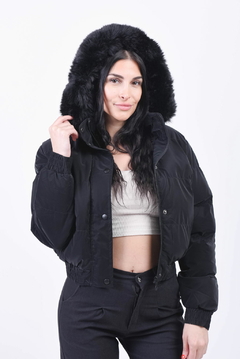 929A-CAMPERA CORTA NEGRA DAMA - comprar online
