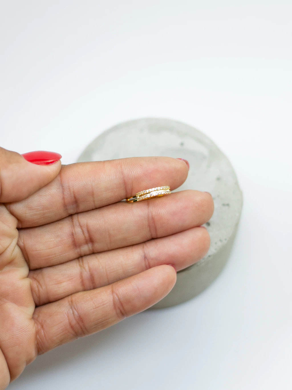 Piercing Fake Zircônias Dourado