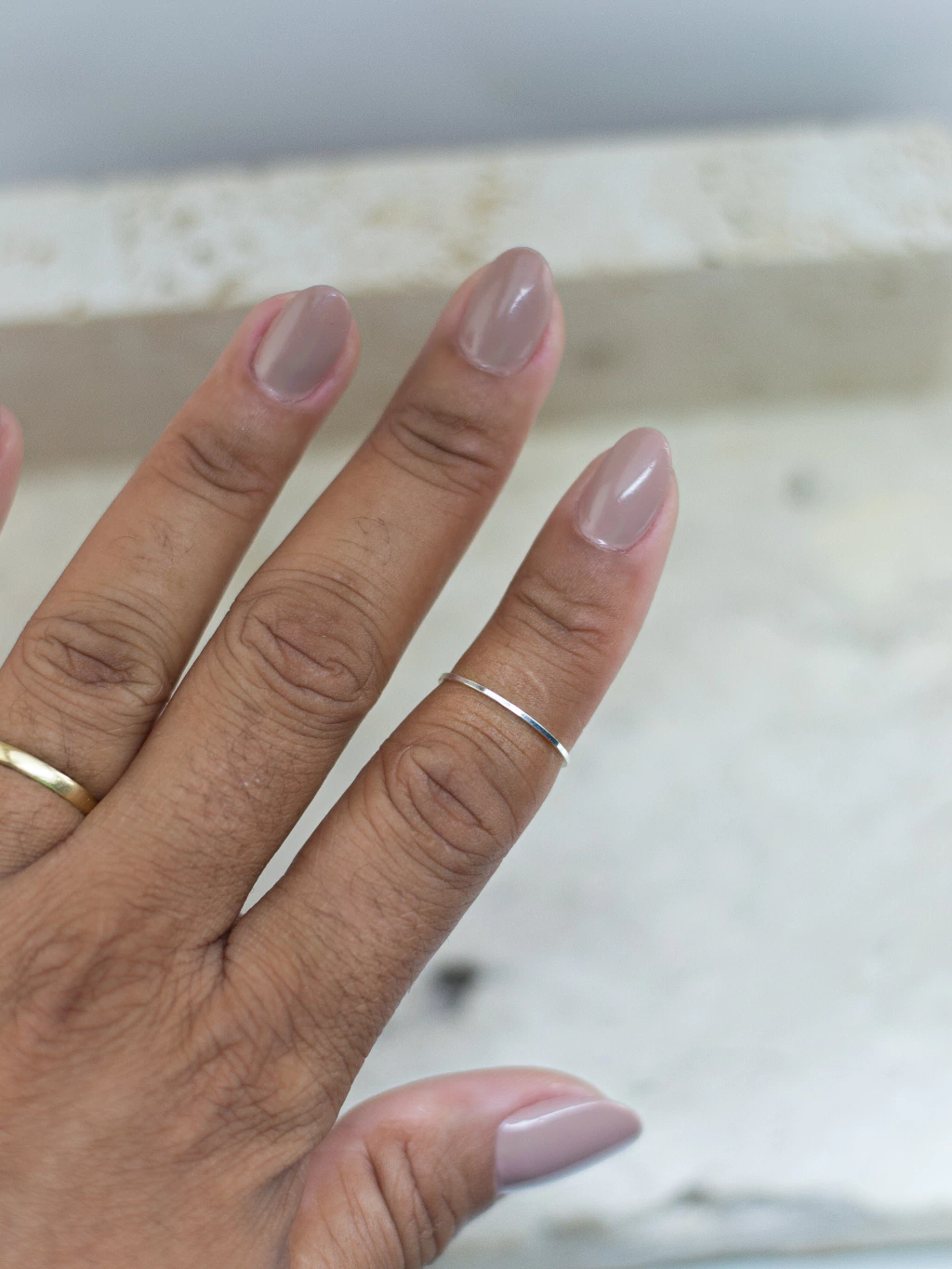 Anel Banho de Prata Linha