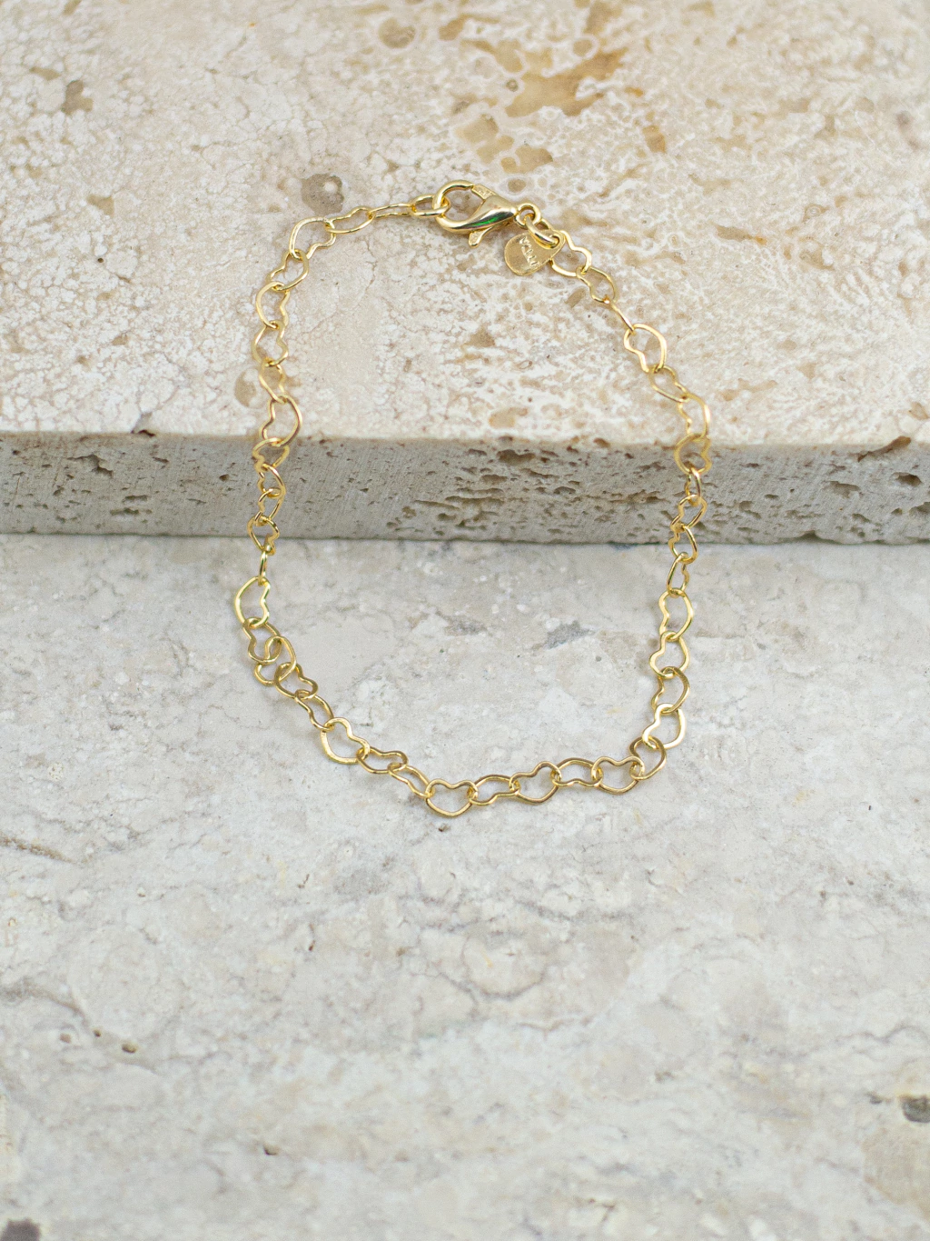 Pulseira Corações Dourados