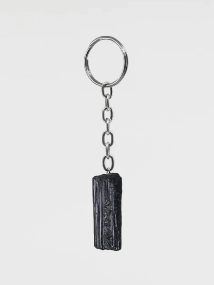 Chaveiro Pedra Turmalina Negra