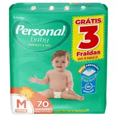 FRALDA DESCARTAVEL PROTECT SEC HIPER PERSONAL BABY 1 PACOTE TAMANHO M COM 70UN - Faxinando Brasil - Produtos de Higiene e Limpeza