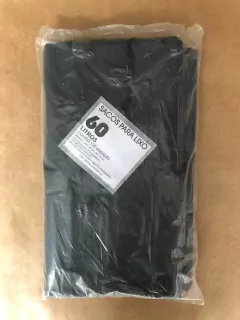 SACO DE LIXO 060 LITROS PRETO COM 100 UN C3 PERI