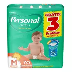 FRALDA DESCARTAVEL PROTECT SEC HIPER PERSONAL BABY 1 PACOTE TAMANHO M COM 70UN na internet