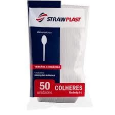 Colher de Refeição Plástica 50UN
