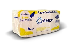 Papel Toalha Bobina 20x100x8 Branco Azepel