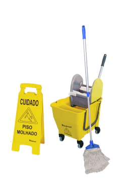 KIT CARRINHO Nº 1 AMARELO NYKT01 BRALIMPIA *