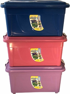 CAIXA ORGANIZADORA PLÁSTICA COLORIDA 60 LITROS AGRAPLAST - comprar online